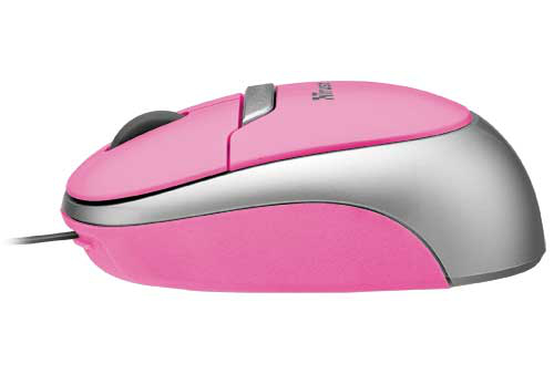 Trust Retractable Optical Mini Mouse Pink