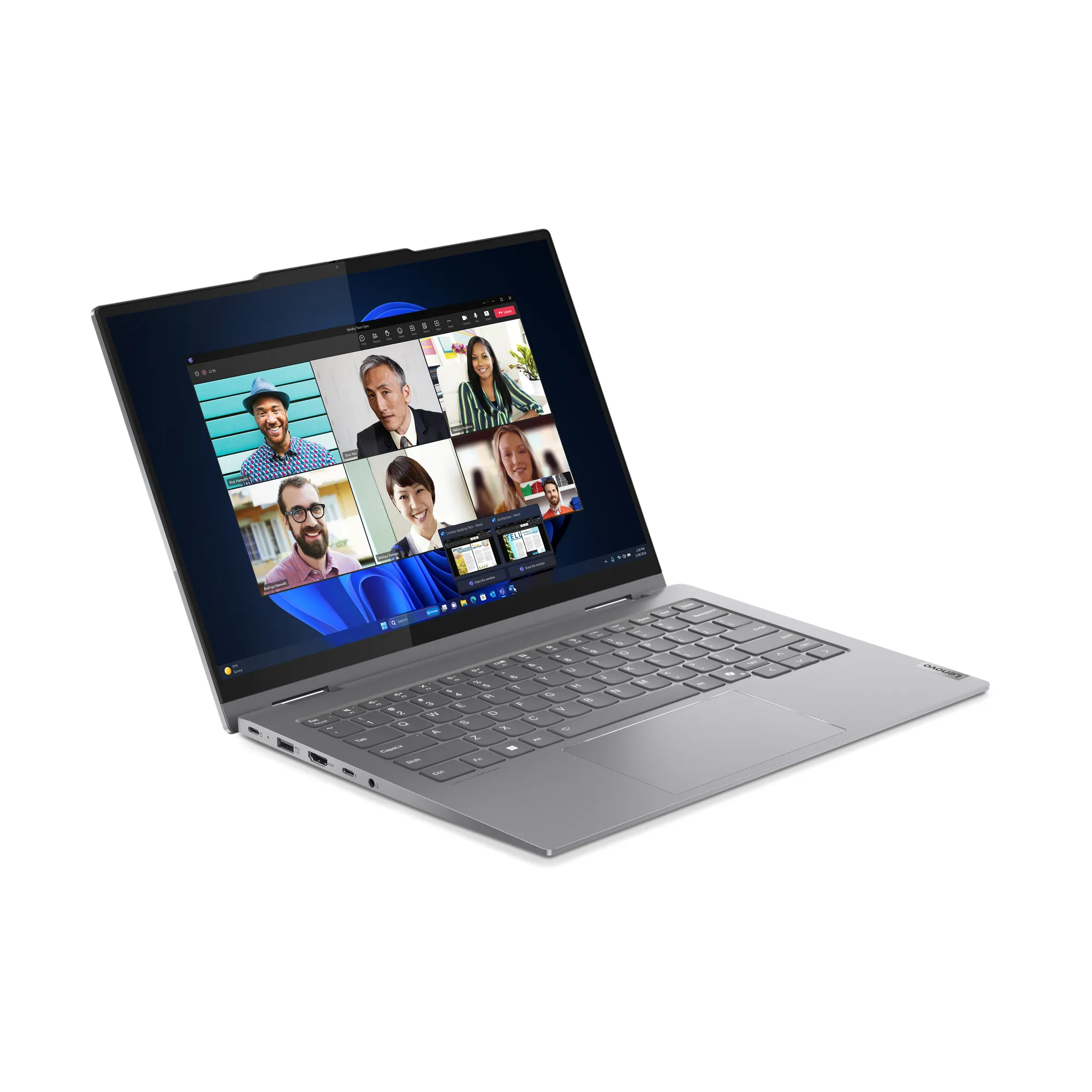 Lenovo ThinkBook 14 2-in-1 Gen 4 14" Ultra 7 155U, 16 Gt, 512 Gt, Win 11 Pro -kannettava, harmaa