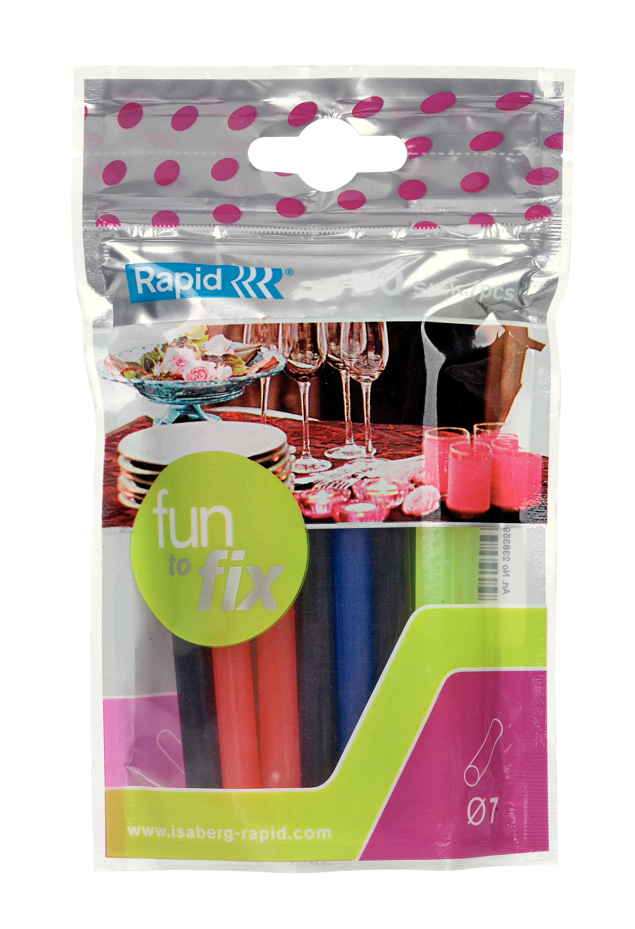 Glue 7mm mix colours