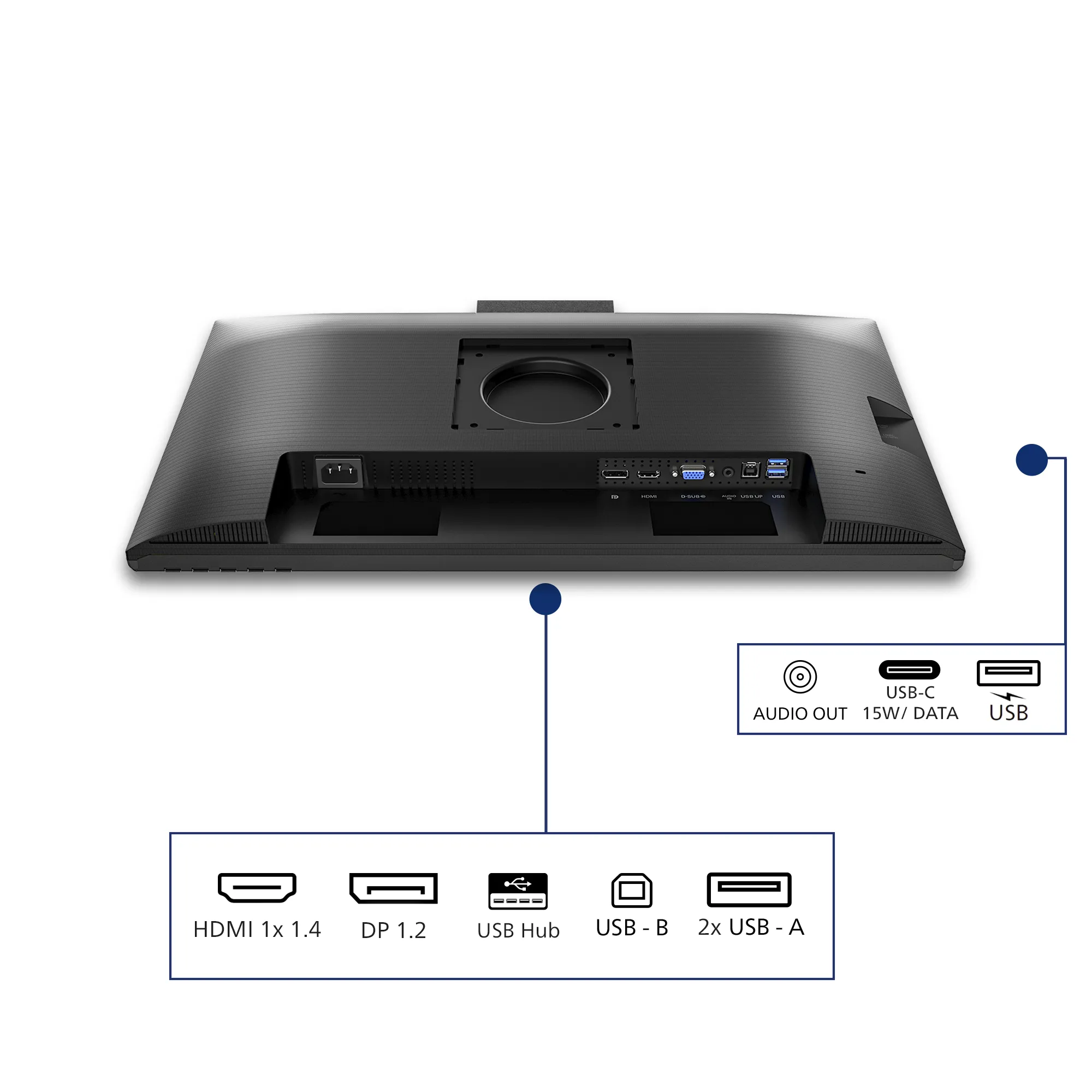 Philips 24B2N3200JH 23.8" Full HD, IPS, 120Hz -n&auml;ytt&ouml;, USB-C hub