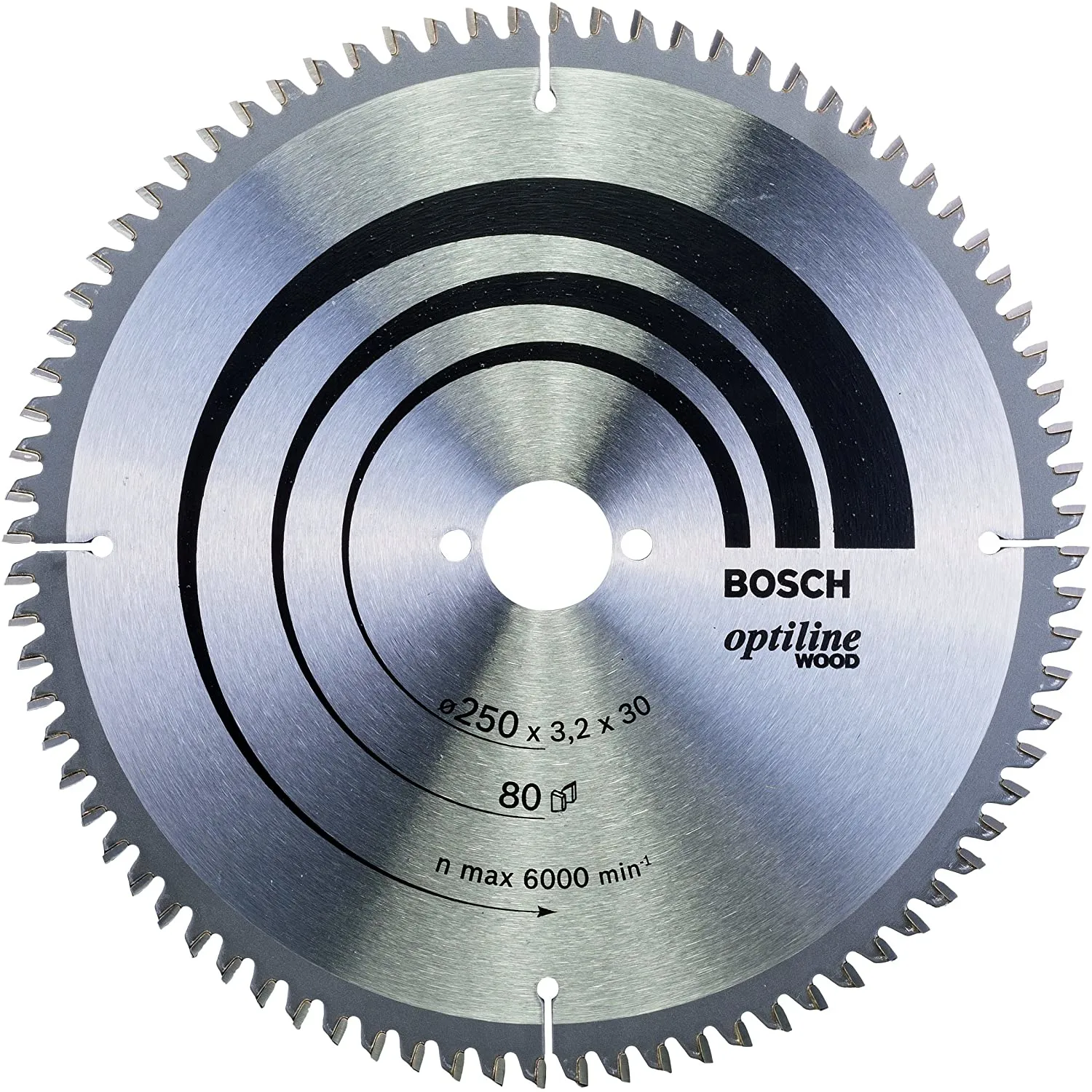 Bosch circular saw blade Optiline Wood, 250mm, 80T