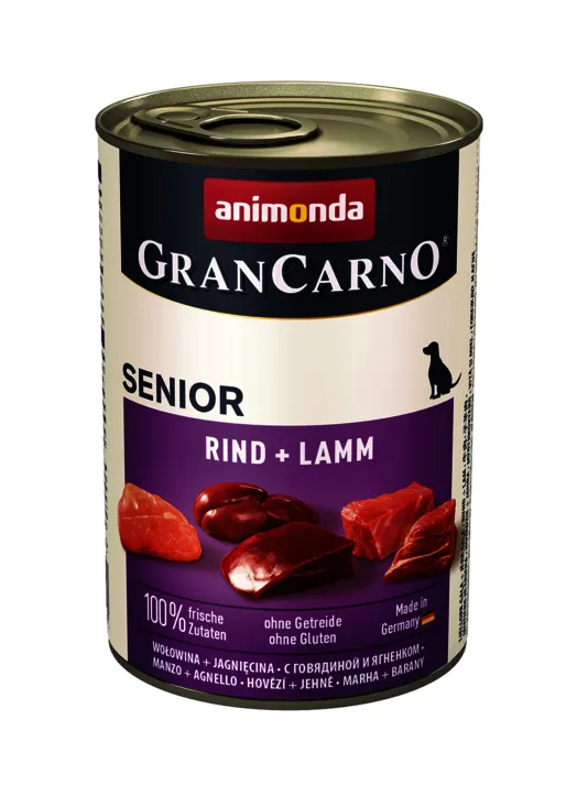 Animonda GranCarno Beef & Lamb, Wet food for dogs, Adult, Grain Free, 400g