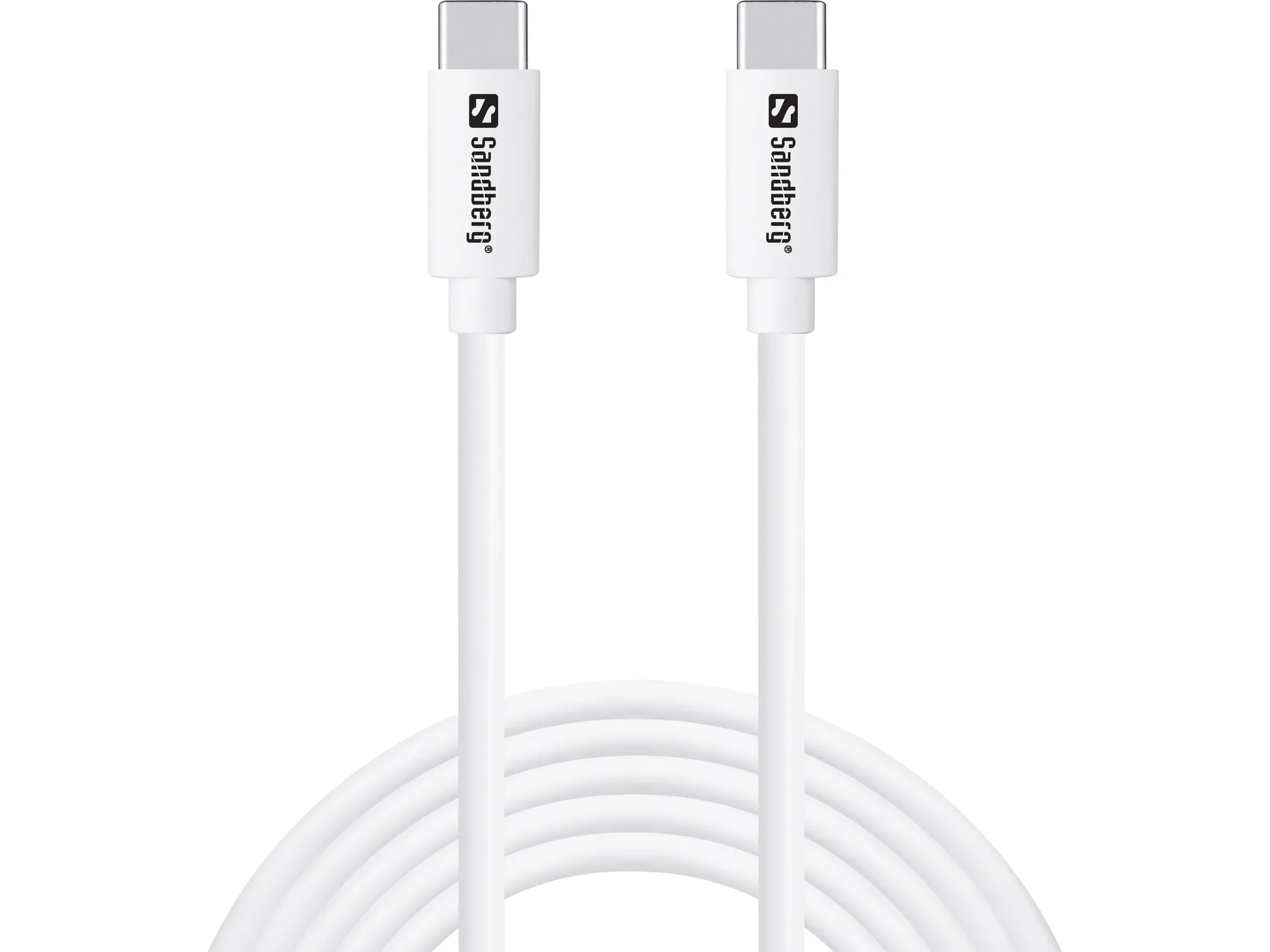Sandberg AC Charger USB-C PD65W EU 3 metri&auml; - Sein&auml;laturi, Valkoinen
