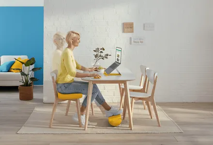 Leitz Ergo Cosy jalkatuki keltainen