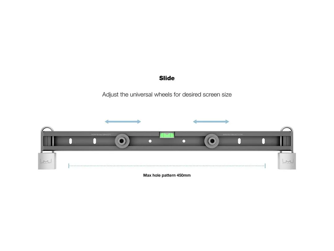 MULTIBRACKETS Universal Public Wallmount Black Small 80kg 26inch-32inch 100x100-400x400 locks included