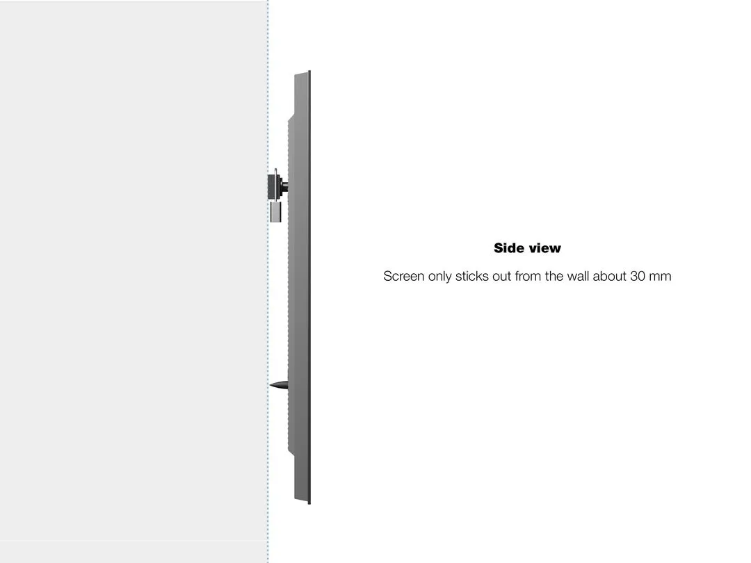 MULTIBRACKETS Universal Public Wallmount Black Small 80kg 26inch-32inch 100x100-400x400 locks included