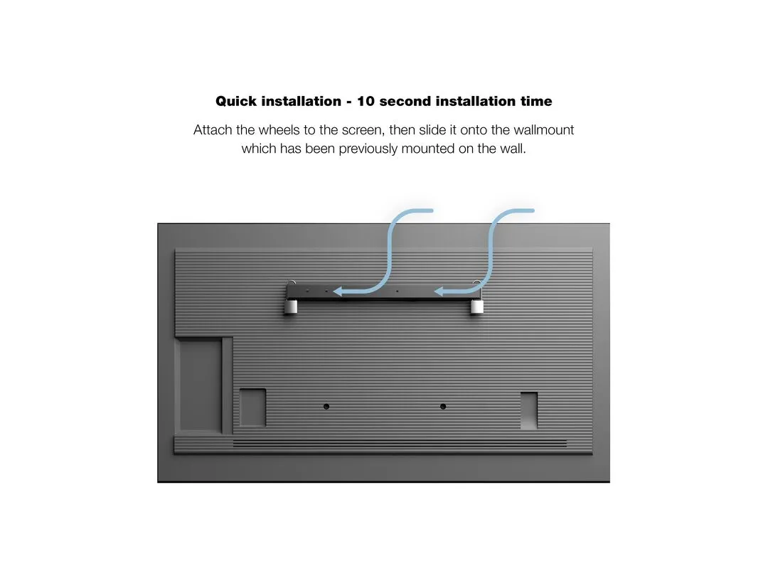 MULTIBRACKETS Universal Public Wallmount Black Small 80kg 26inch-32inch 100x100-400x400 locks included