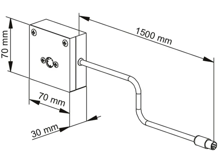 Multibrackets M Extender Cable - Kaukos&auml;&auml;timen jatkojohto - 8-nastainen DIN (naaras) to 8-nastainen DIN (uros) - 1.5 m - valkoinen