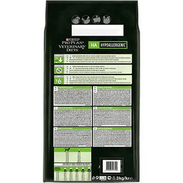 Purina Pro Plan Veterinary Diets Canine HA Hypoallergenic, Dry food for dogs, Puppy, Adult, 3kg