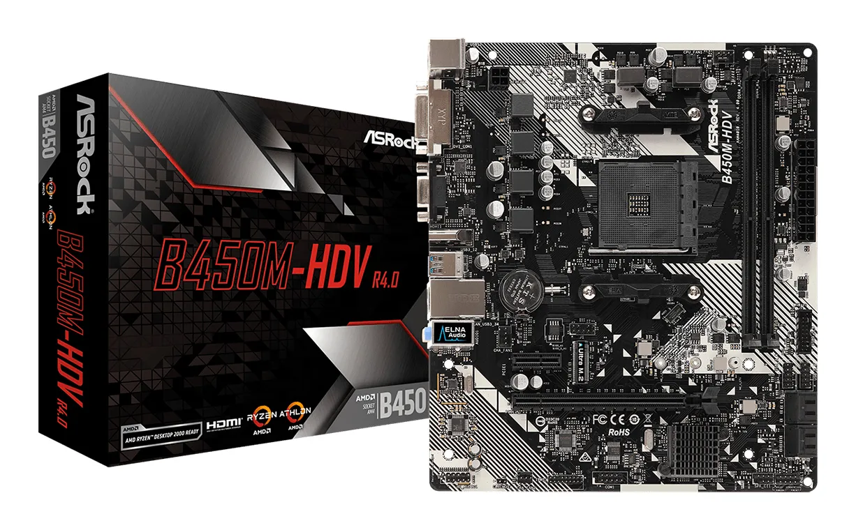 ASRock B450M HDV R4 mATX - moderkort