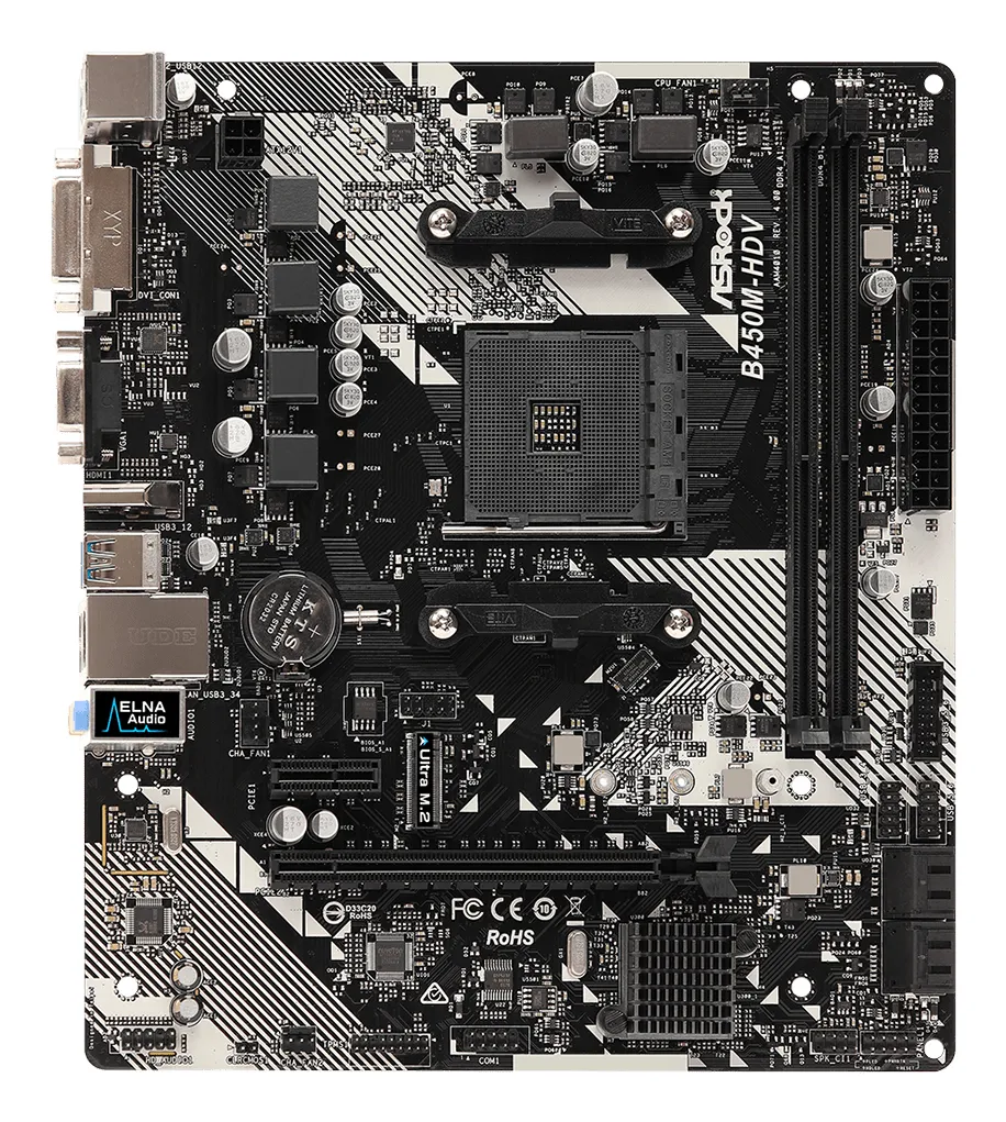 ASRock B450M HDV R4 mATX - moderkort