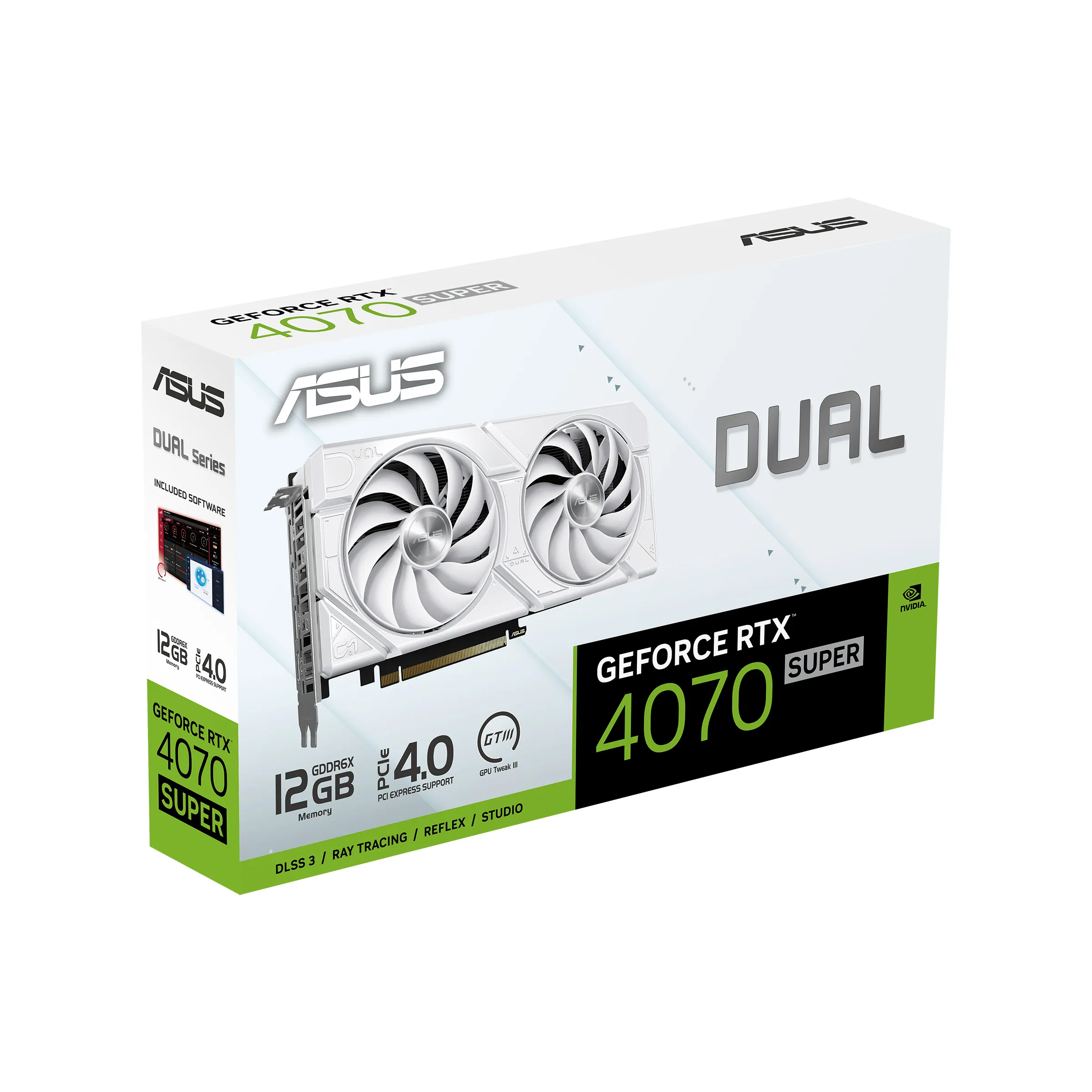 Asus GeForce RTX 4070 SUPER Dual Evo 12GB - graphics card, white edition