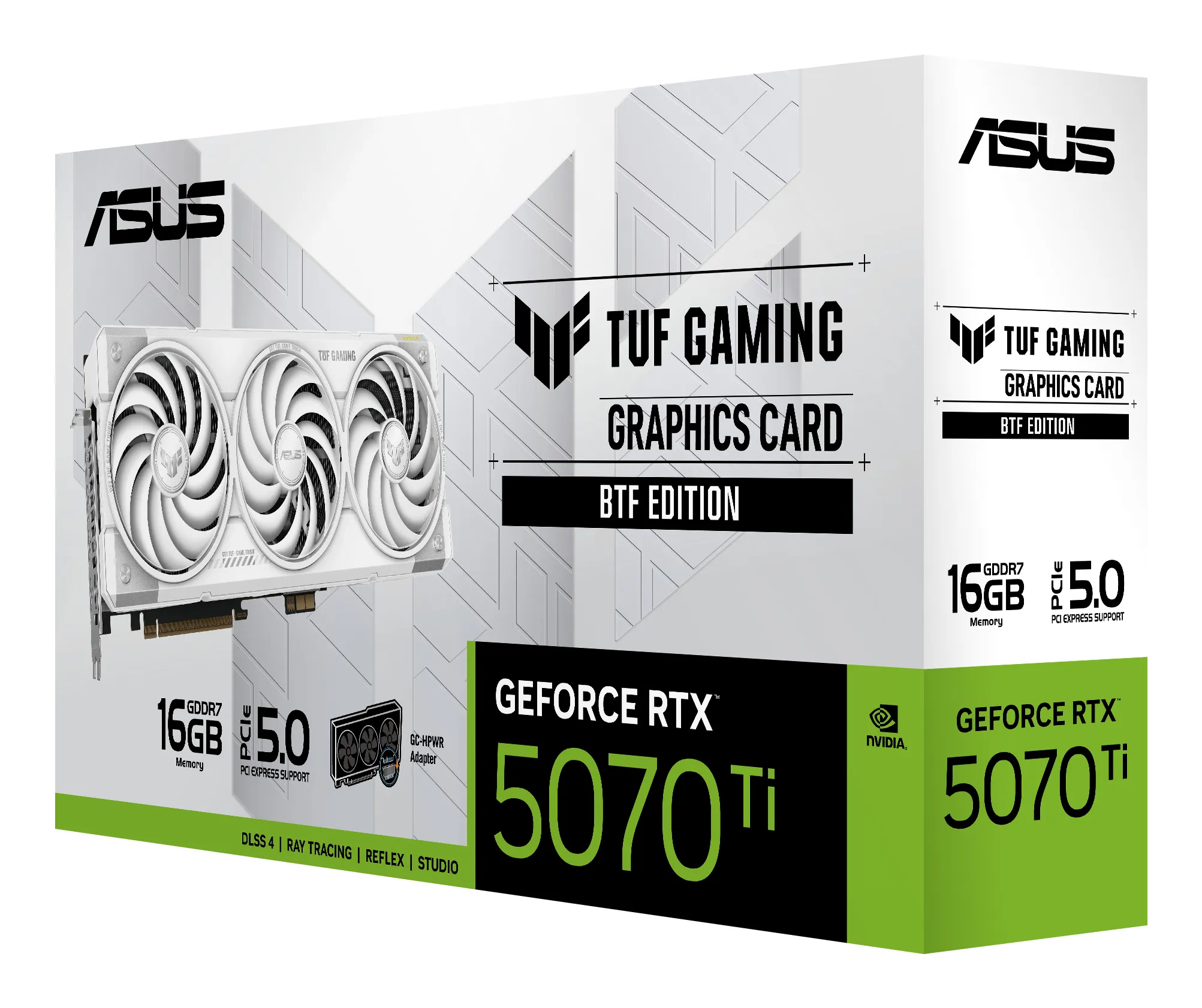 Asus GeForce RTX 5070 Ti TUF Gaming White BTF Edition 16GB - Graphics card