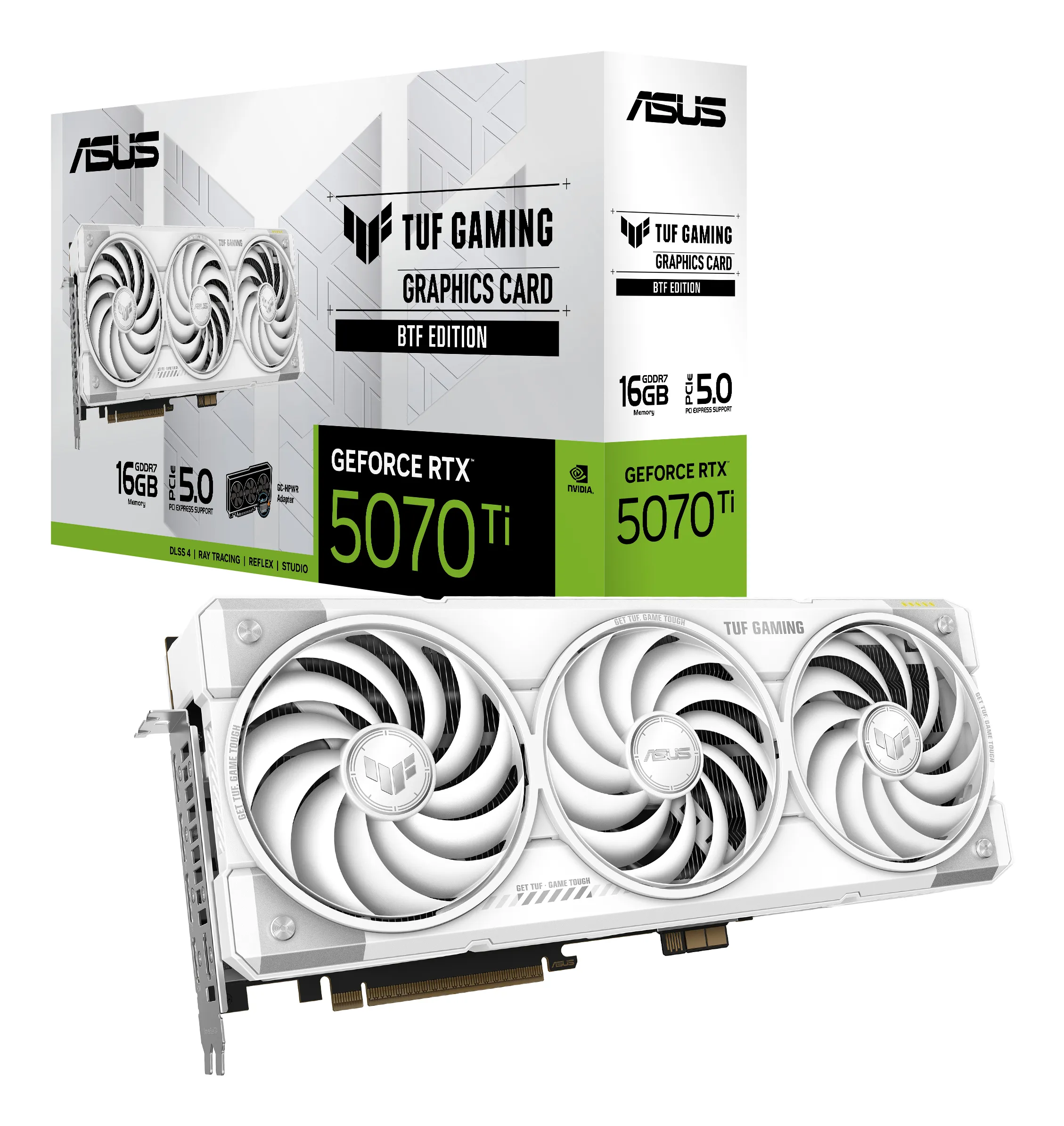 Asus GeForce RTX 5070 Ti TUF Gaming White BTF Edition 16GB - Graphics card