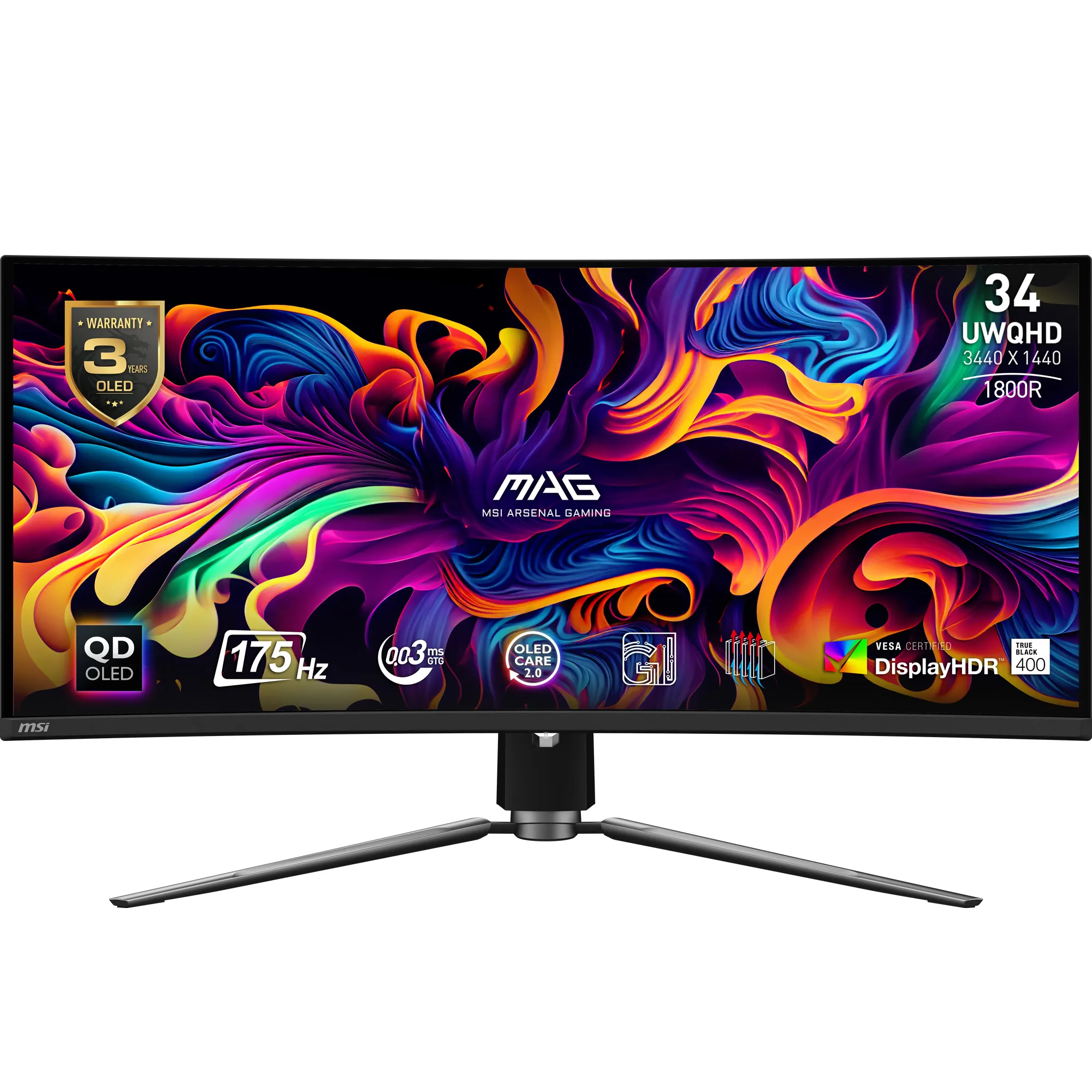 MSI 34" MAG 341CQPDE QD-OLED UWQHD, OLED - monitor