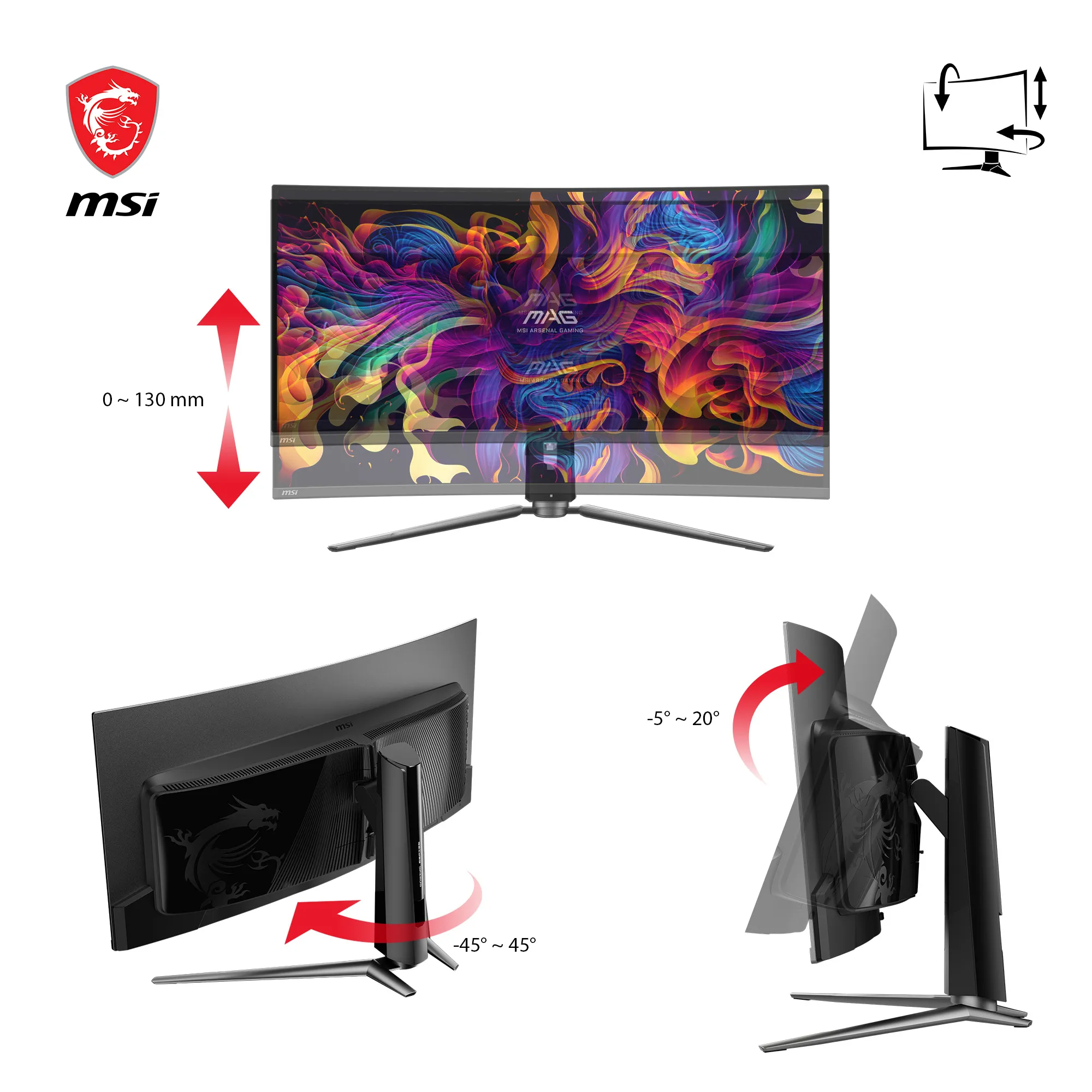 MSI 34&quot; MAG 341CQPDE QD-OLED UWQHD, OLED - monitor