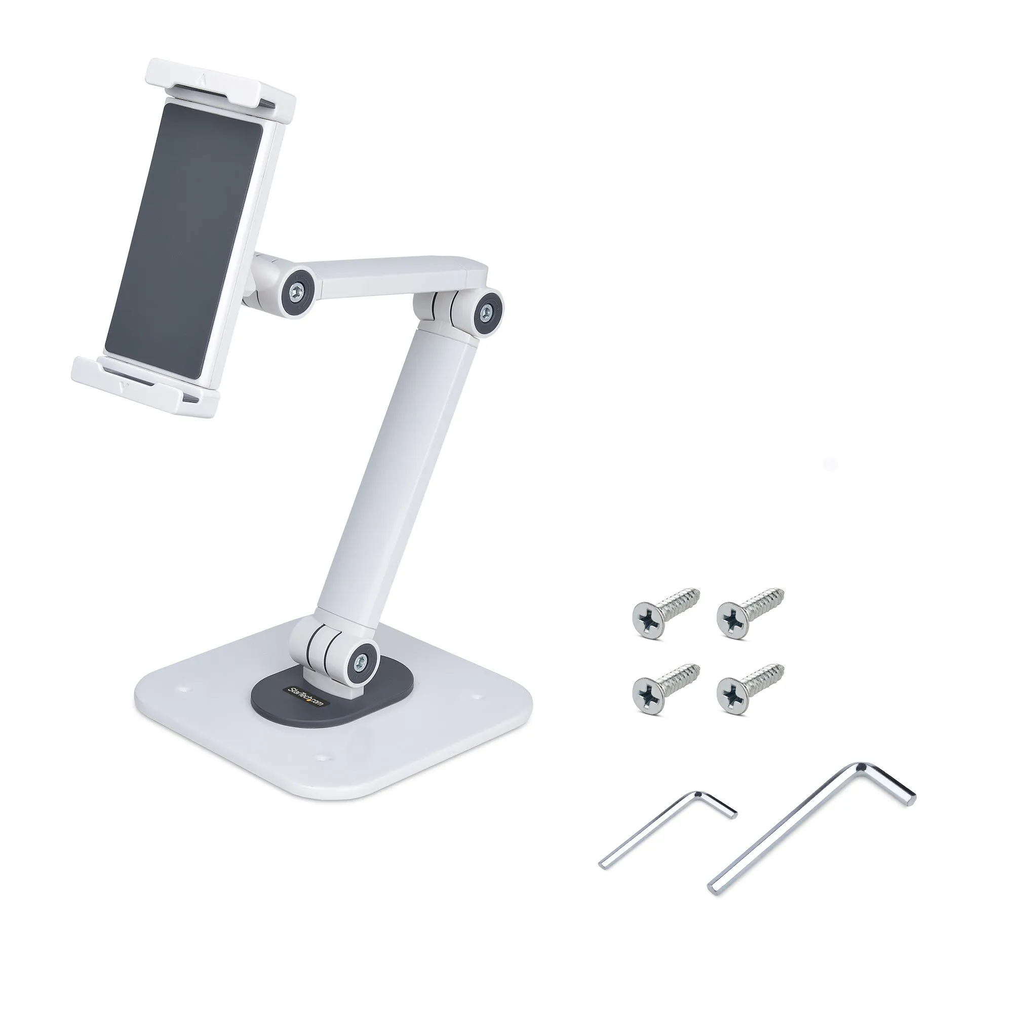 STARTECH.COM Adjustable Tablet Stand Up to 1kg Universal Tablet Stand Holder for Desk / Wall Ergonomic Articulating Tablet Mount