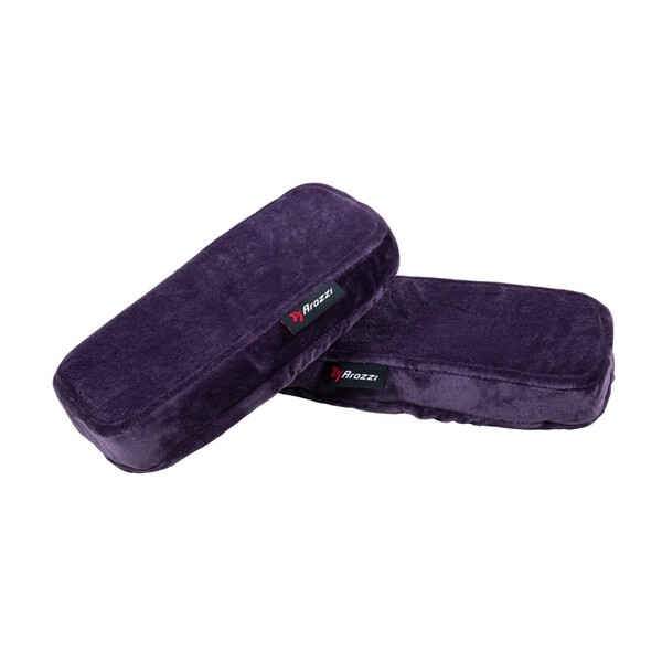 Arozzi Memory Foam Armrest Pads - Purple (2-pack)