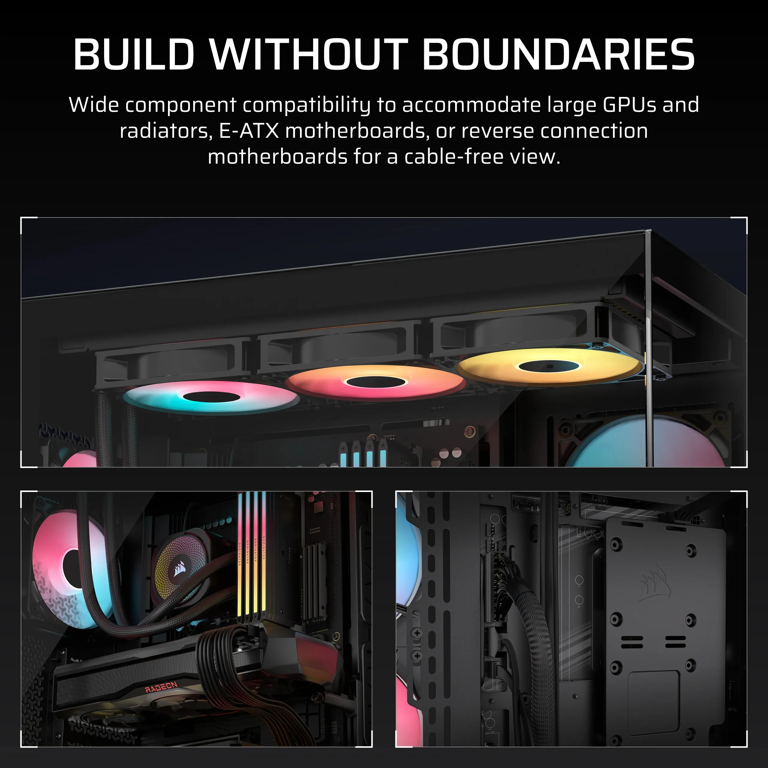CORSAIR 3500X RS-R ARGB midi-tower chassi med fönster, svart