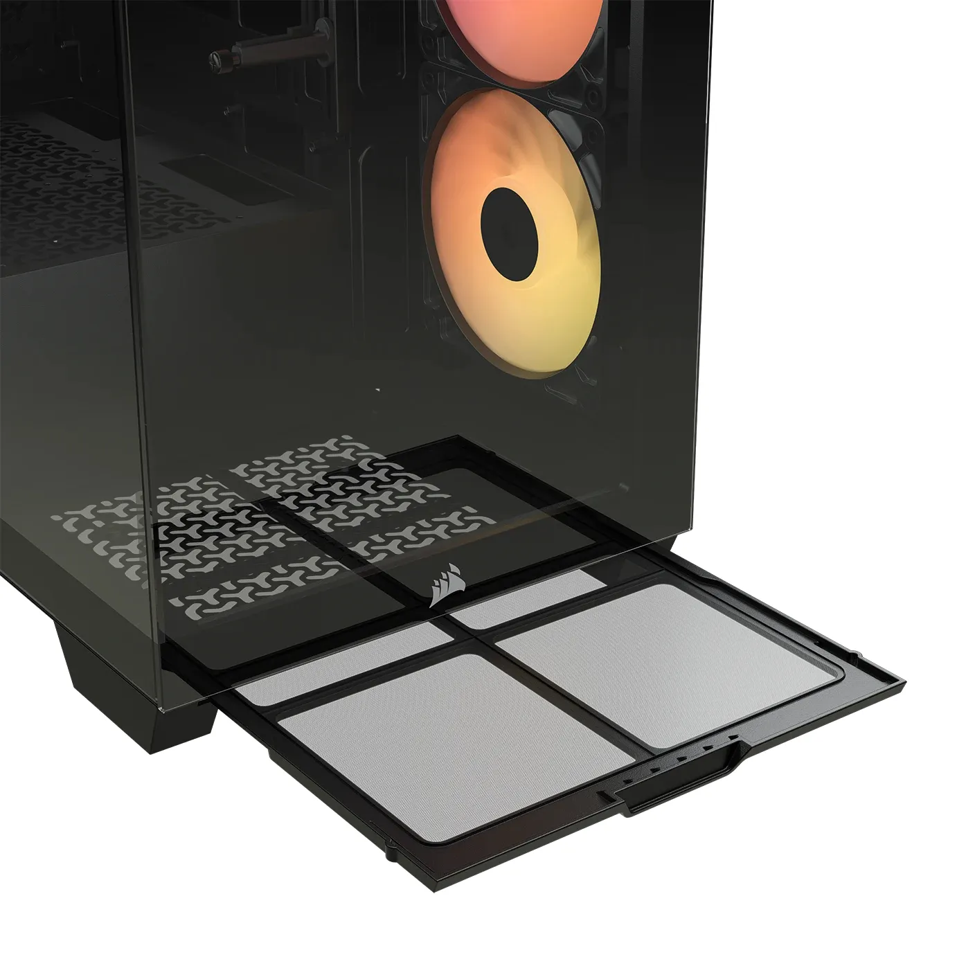 CORSAIR 3500X RS-R ARGB midi-tower chassi med f&ouml;nster, svart