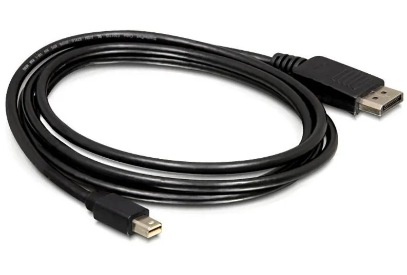 DeLock DE-82438 Mini DisplayPort &ndash; DisplayPort cable, 4K, 2 m, Black