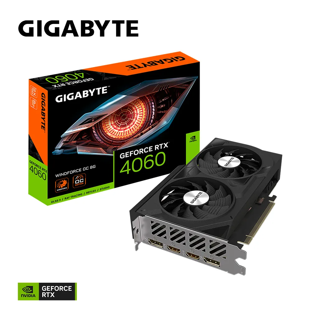 Gigabyte GeForce RTX 4060 WindForce OC 8GB - Graphics card