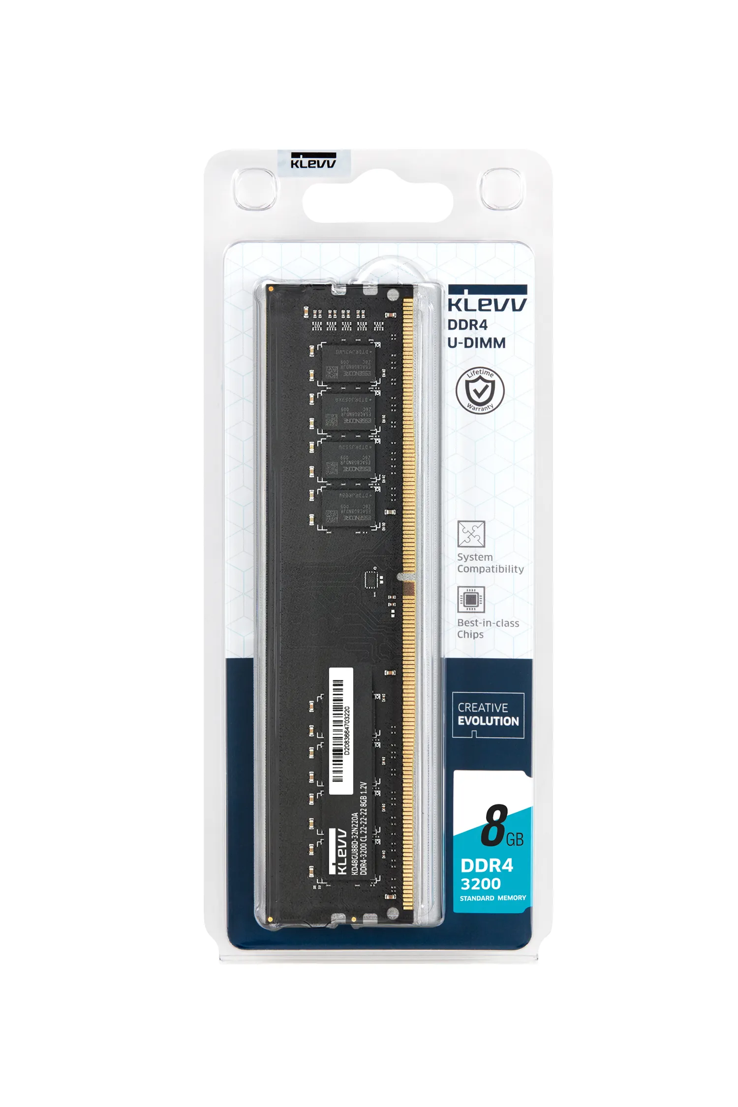 KLEVV 8 Gt (1 x 8 Gt) DDR4 3200 MHz, CL22 -muisti