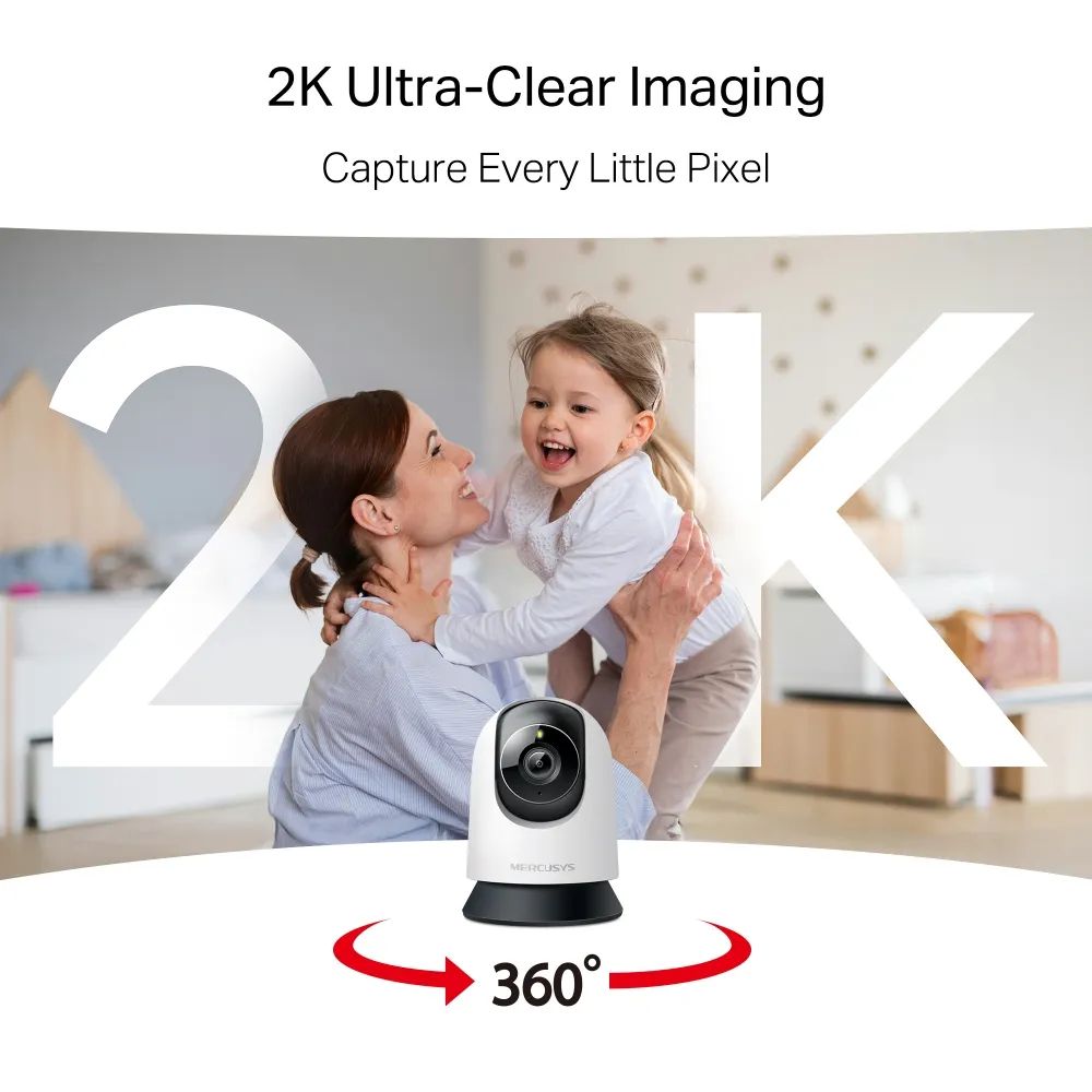 Mercusys MC210 - Pan/Tilt Security Camera, Black, White
