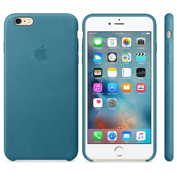 Apple iPhone 6 Plus/6s Plus -nahkakuori, Marine Blue