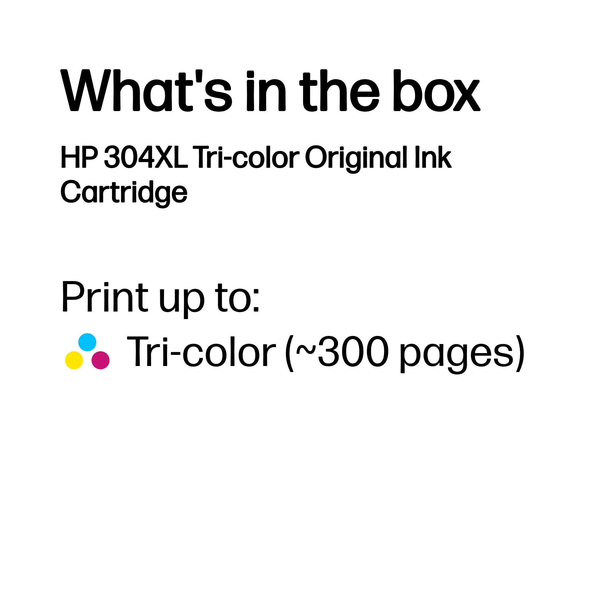 HP 304XL ink cartridge, 7 ml, Tri-color