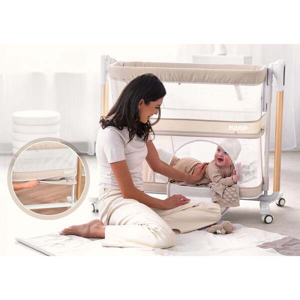 Neno Como 4-in-1 bedside crib och reses&auml;ng