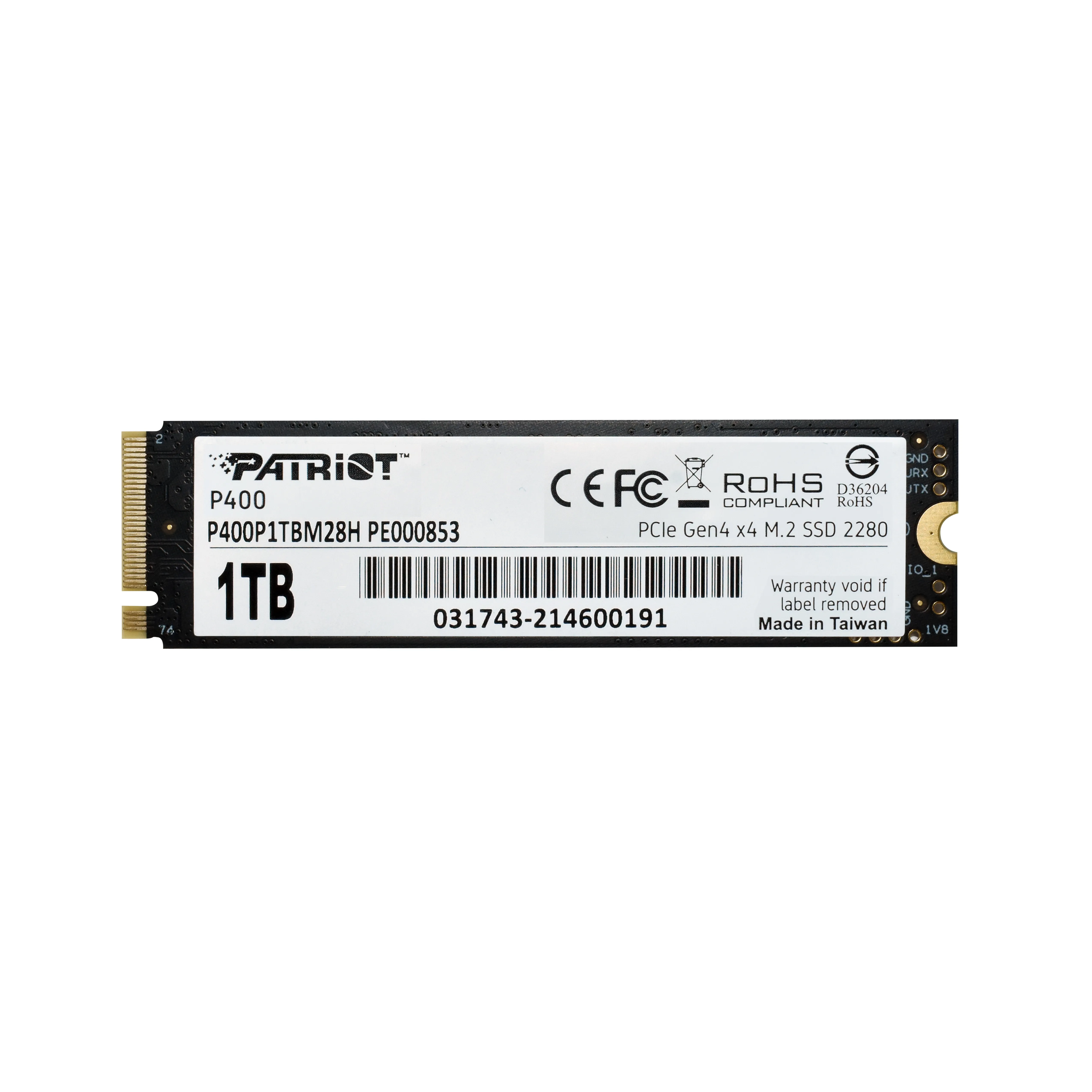 Patriot P400 1TB, PCIe 4.0, M.2 - SSD Patriot P400 1TB, PCIe 4.0, M.2 - SSD