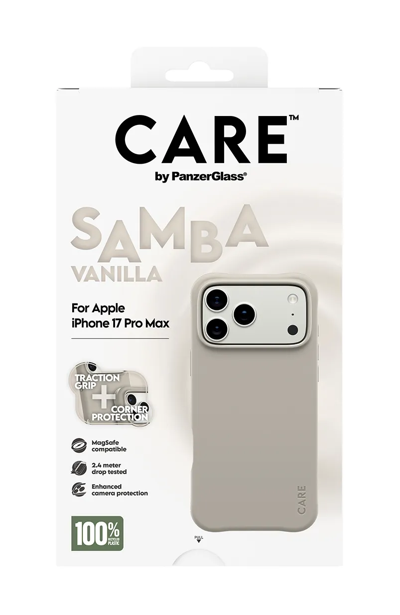 PanzerGlass CARE Samba MagSafe Case for iPhone 17 Pro Max, Vanilla