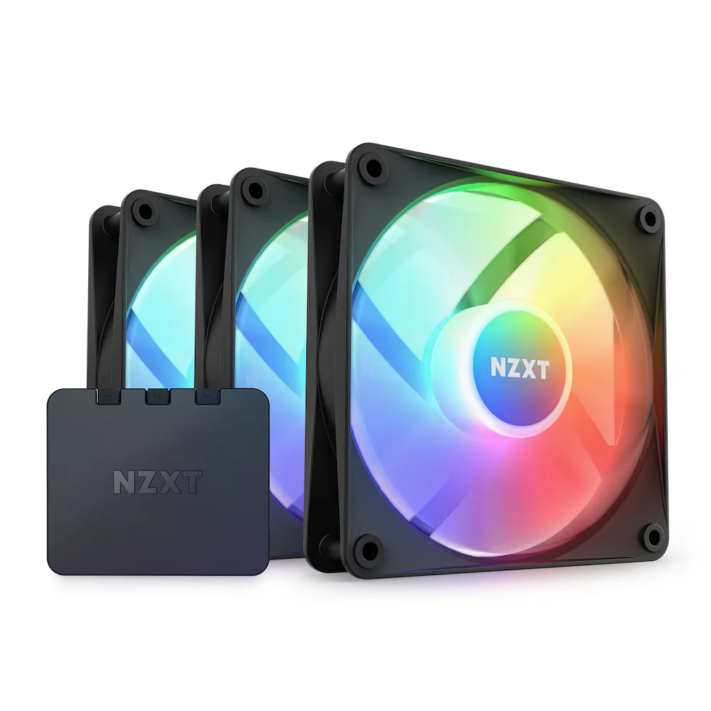 NZXT F120 RGB Core Fan 120mm - Triple Pack Black with Controller
