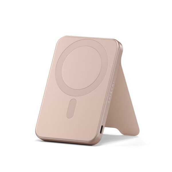 Satechi Qi2 5K magnetisk powerbank med stativ - Desert Rose