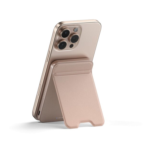 Satechi Qi2 5K magnetisk powerbank med stativ - Desert Rose