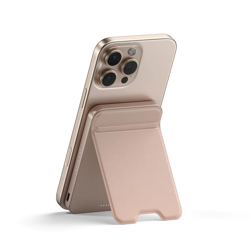 Satechi Qi2 5K - magnetic power bank with Stand - Desert Rose