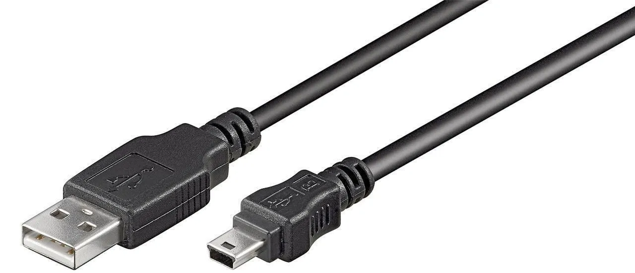 MicroConnect USB-A - Mini-USB B - kabel, 1 m, Svart