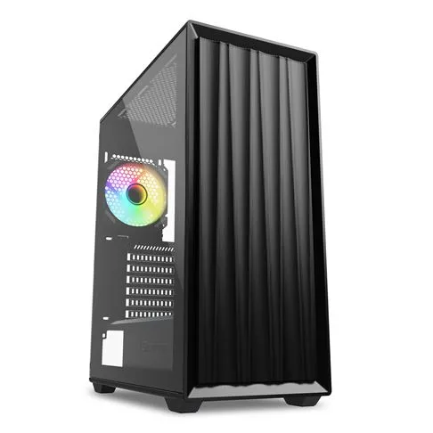 Sharkoon VK3 RGB Full-Tower Case with window and RGB lighting, Black