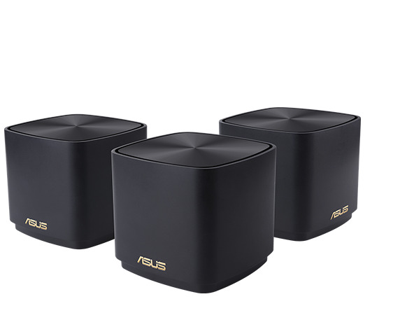 Asus ZenWiFi AX Mini (XD4 Plus) -mesh WiFi -j&auml;rjestelm&auml;, Wi-Fi 6, AX1800, Dual-band, 3 kpl, musta