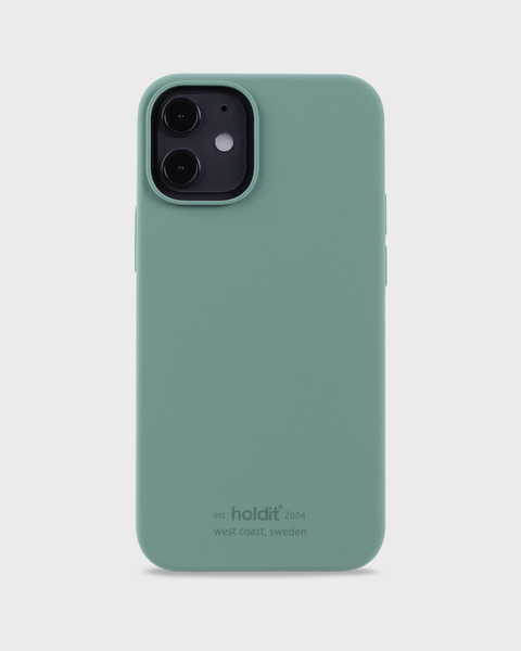 Holdit Silicone Case iPhone 12 mini -suojakuori, Vihre&auml;