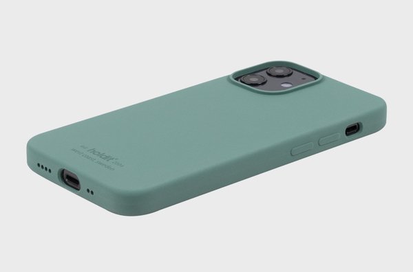 Holdit Silicone Case iPhone 12 mini -suojakuori, Vihre&auml;