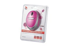 Trust Retractable Optical Mini Mouse Pink