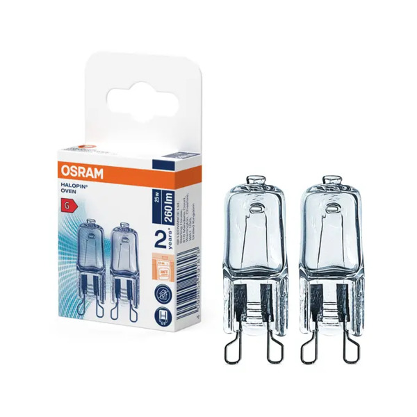 OSRAM Halopin uunilamppu 25 W G9 2 kappaleen pakkaus