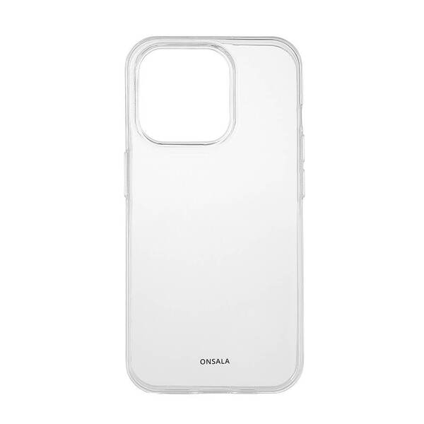 Onsala Recycled Clear Case TPU iPhone 15 Pro -takakuori, l&auml;pin&auml;kyv&auml;