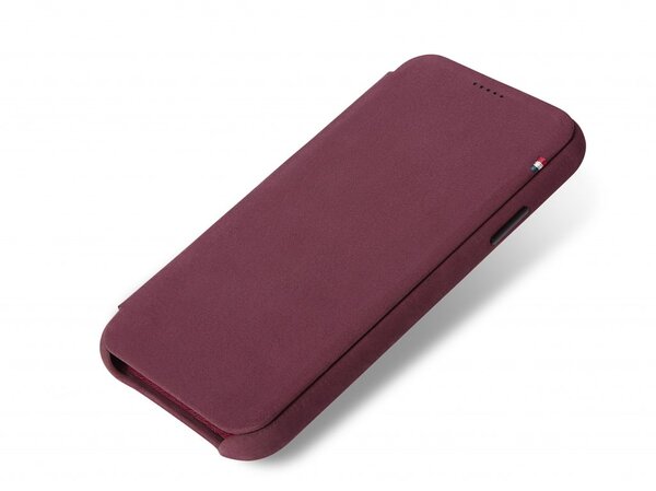 Decoded - Slim Leather Wallet Case for iPhone Xr Burgundy