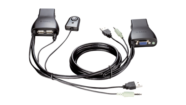 D-Link 2-Port USB KVM Switch med ljud