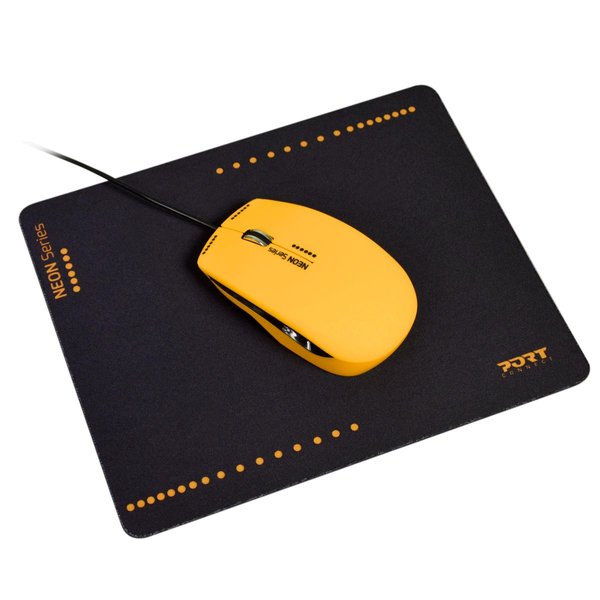 Port Designs - mouse, Orange + Mousepad