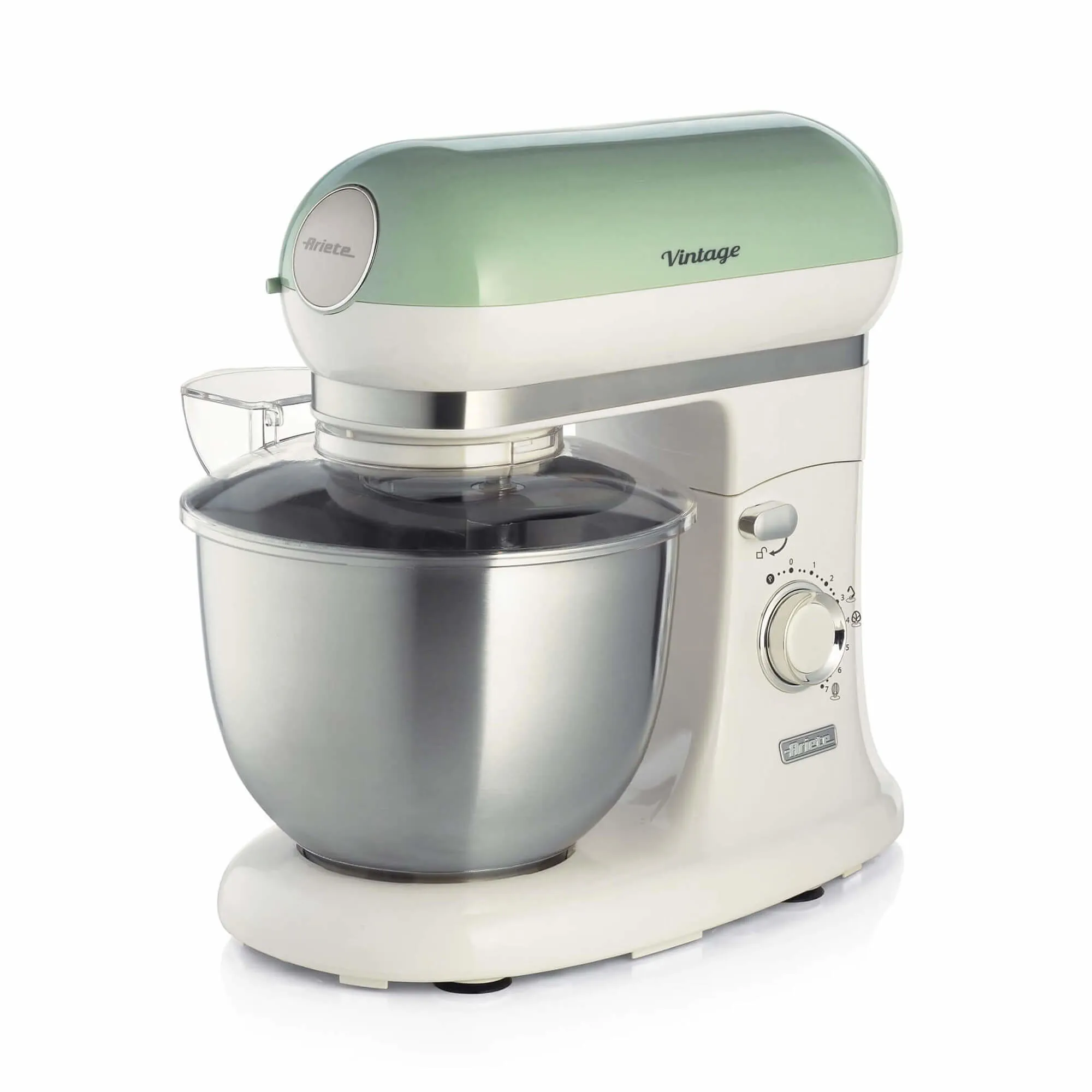 Ariete Vintage food processor 1588 (light green/cream, 1,200 watts)