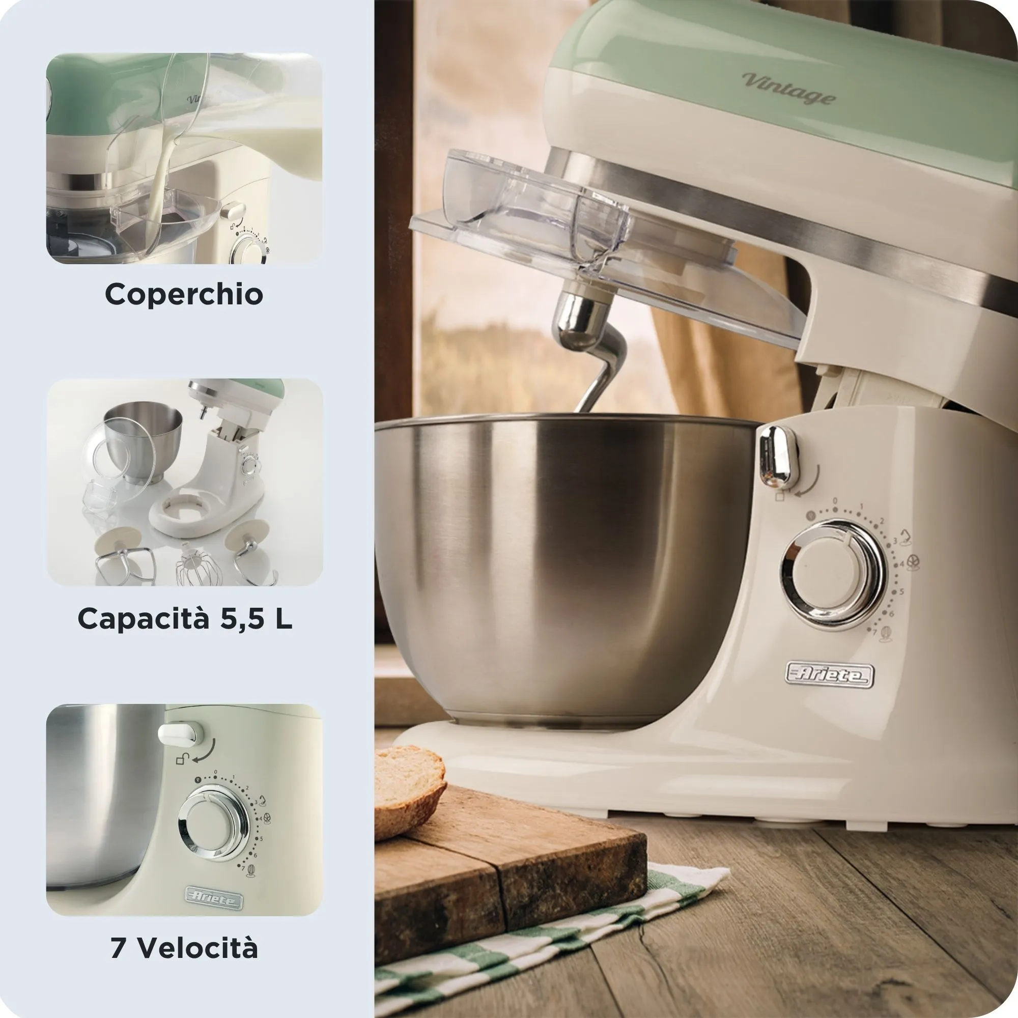 Ariete Vintage - Kitchen Machine, Green